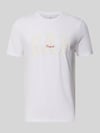 GAP t-shirt z logo i okrągłym dekoltem Biały