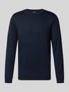 RAGMAN Regular Fit Longsleeve aus reiner Baumwolle Modell 'Pima' Marine