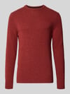 Marc O'Polo Pullover mit Tweed-Struktur Rot