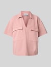 Jake*s Studio Woman Relaxed Fit Jeansbluse mit Brustpattentaschen Altrosa