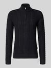 Blend Gebreide pullover met ritssluiting, model 'BASIM' Antraciet