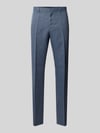 BOSS Regular Fit Anzughose aus Leinen-Mix Modell 'LEON' Ocean Melange