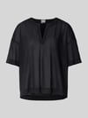 MM by Max Mara Relaxed fit blouse met tuniekkraag, model 'FIDATO' Zwart