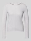 Christian Berg Woman Regular Fit Strickpullover aus reinem Kaschmir Mittelgrau Melange