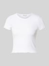 ONLY Slim Fit T-Shirt mit Viskose-Anteil Modell 'EMMA' Weiss