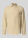 Redefined Rebel Slim Fit Freizeithemd aus Leinen-Baumwoll-Mix Modell 'NELSON' Offwhite