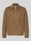 Casual Friday Jacke mit Brusttasche und Kentkragen Modell 'ROLFSTED' Taupe