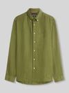 Tommy Hilfiger Regular Fit Freizeithemd aus reinem Leinen Khaki