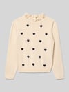 Blue Seven Regular fit shirt met lange mouwen in gebreide look Zand