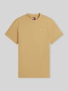 Tommy Jeans t-shirt o kroju slim fit z czystej bawełny Beżowy