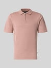 JACK & JONES Premium Regular Fit Poloshirt mit Reißverschluss Modell 'MILANO' Altrosa