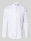 Christian Berg Men Regular Fit Business-Hemd mit Strukturmuster und Kentkragen Weiss
