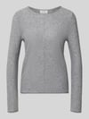 Christian Berg Woman Regular Fit Longsleeve aus Kaschmir-Mix Graphit Melange