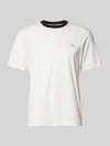 Lacoste Regular Fit T-Shirt aus reiner Baumwolle Offwhite