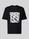 HUGO Slim Fit T-Shirt aus reiner Baumwolle Modell 'DODGER' Black