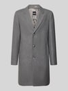BOSS Slim Fit Mantel aus Woll-Mix Modell 'Hyde' Hellgrau