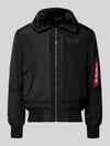 Alpha Industries Bomberjacke mit Label-Patch und Kentkragen Black