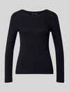 Christian Berg Woman Slim Fit Longsleeve aus reiner Baumwolle Black