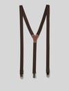 LLOYD Men's Belts Hosenträger mit Leder-Badge Dunkelbraun