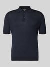 Gran Sasso slim fit poloshirt van pure zijde Marineblauw