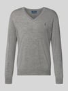 Polo Ralph Lauren Regular Fit Pullover aus reiner Wolle Mittelgrau