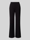 Christian Berg Woman Flared Cut Hose mit elastischem Bund Black