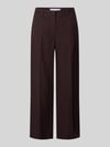 Raffaello Rossi Stoffen broek met persplooien model 'OLESSA' Donkerbruin