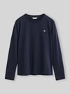 GANT Regular Fit Langarmshirt aus reiner Baumwolle Marine