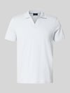 MCNEAL Slim Fit Poloshirt mit V-Ausschnitt Hellblau