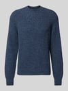 BOSS Orange Regular fit pullover van wolmix Rookblauw