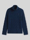 Tommy Hilfiger Relaxed Fit Rollkragenpullover aus reiner Wolle Marine
