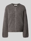 Selected regular fit gebreid jack van wolmix met alpaca-aandeel model 'LULU NEW' Middengrijs