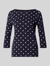 Christian Berg Woman Shirt aus reiner Baumwolle mit 3/4-Arm Dunkelblau