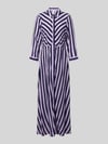 YAS Overhemdjurk van viscose met 3/4-mouw model 'SAVANNA' Marineblauw