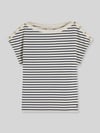 Tommy Hilfiger Regular Fit T-Shirt aus reiner Baumwolle mit Knopf-Details Ecru