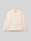 JACK & JONES Regular Fit Sweatshirt mit Logo-Print Modell 'Upstate' Offwhite