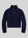Polo Ralph Lauren Regular Fit Troyer aus Woll-Mix Marine