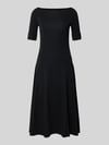 Lauren Ralph Lauren Sukienka midi z rękawem o dł. 1/2 Model 'MUNZIE' Czarny
