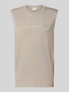 Champion Top mit Label-Stitching und Rundhalsausschnitt Beige