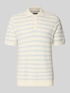 MCNEAL Poloshirt met polokraag en korte knoopsluiting Ecru