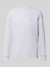 BLKVIS Longsleeve mit Logo-Stitching Hellgrau Melange