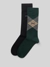 BOSS Socken aus Baumwoll-Mix im 2er-Pack Modell 'ARGYLE' Dunkelgruen