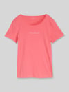 Tom Tailor Regular Fit T-Shirt mit Label-Schriftzug Koralle