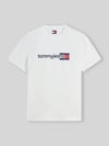 Tommy Jeans Regular Fit T-Shirt aus reiner Baumwolle Ecru