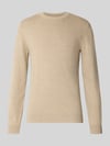 MCNEAL Strickpullover aus Baumwoll-Kaschmir-Mix mit Rundhalsausschnitt Mud Melange