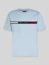 Tommy Hilfiger Regular Fit T-Shirt aus reiner Baumwolle Hellblau