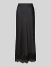 VILA Maxirock mit Spitzenbesatz Modell 'ELLETTE' Black