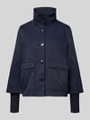 Christian Berg Woman Selection Jack met opstaande kraag en klepzakken Donkerblauw