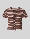 ONLY Regular Fit Strick-Shirt mit Baumwoll-Anteil Modell 'EVA' Schoko