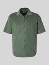 MCNEAL Slim Fit Freizeithemd aus Frottee Dunkelgruen